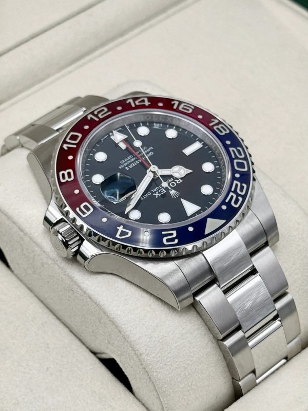 2026 Rolex GMT-Master II “Pepsi” 40mm 126710BLRO Stainless Steel Oyster Bracelet Black Dial (Unworn) for sale