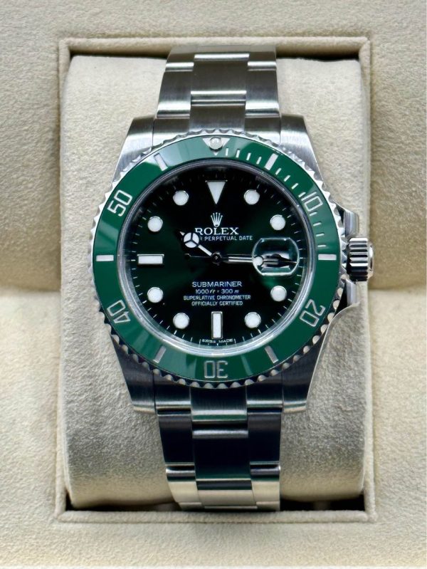2014 Rolex Submariner “Hulk” 40mm 116610LV Oyster Green Dial for sale