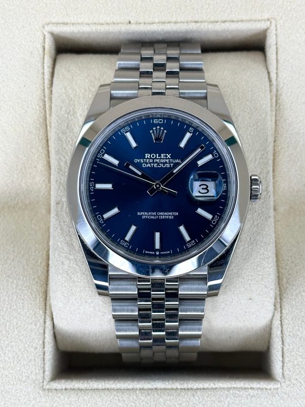 2023 Rolex Datejust 41mm 126300 Stainless Steel Jubilee Blue Dial for sale