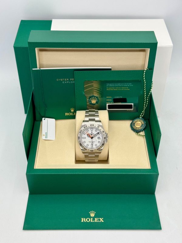 2025 Rolex Explorer II 42mm 226570 Polar White Dial (Unworn) (No. 3 of 4) for sale