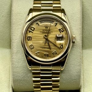 2000 Rolex Day-Date 36mm 118208 Presidential Champagne Wave Dial for sale