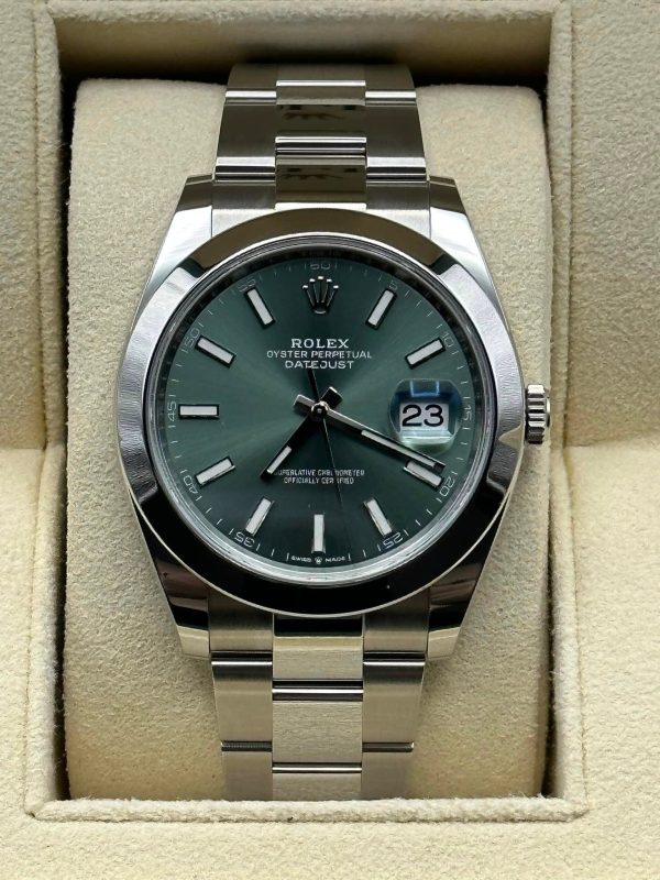 2022 Rolex Datejust 41mm 126300 Oyster Green Dial (No. 1 of 2) for sale
