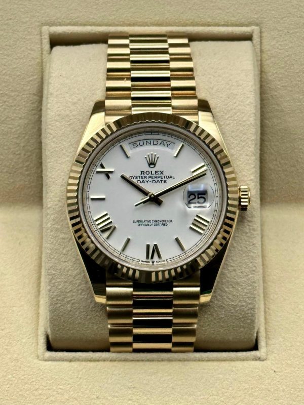 Rolex Day-Date 40mm 228238 Presidential White Dial for sale