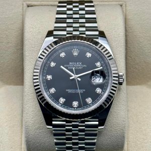 2019 Rolex Datejust 41mm 126334 Jubilee Black Diamond Dial for sale