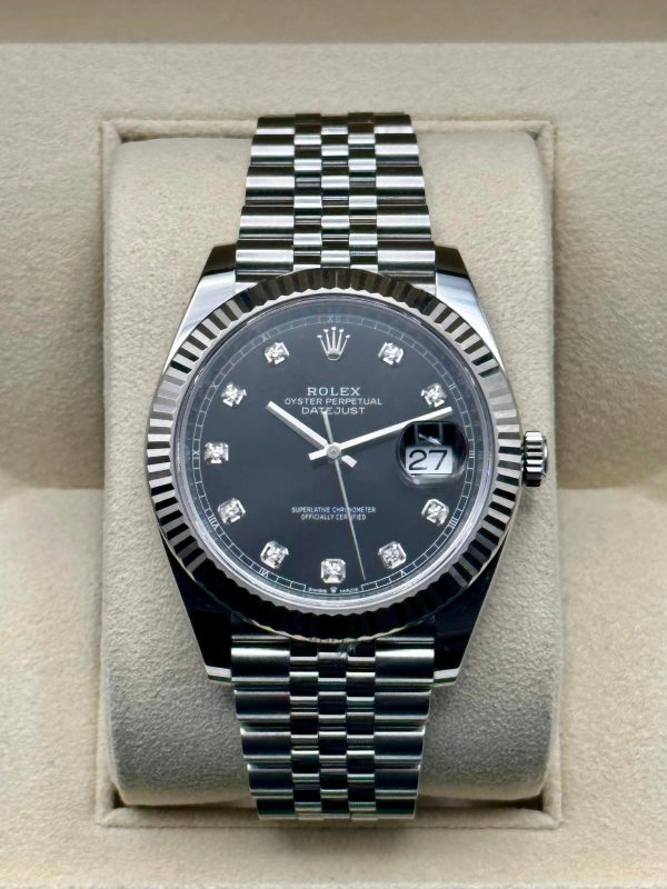 2019 Rolex Datejust 41mm 126334 Jubilee Black Diamond Dial for sale