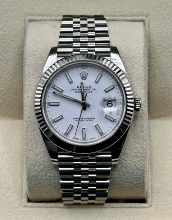 2017 Rolex Datejust 41mm 126334 Jubilee White Stick Dial for sale