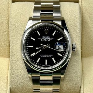 2022 Rolex Datejust 36mm 126200 Stainless Steel Oyster Black Dial (No. 1 of 2) for sale