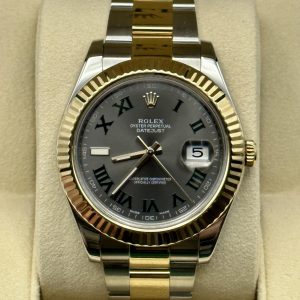 2016 Rolex Datejust 41mm 116333 Two-Tone Oyster Wimbledon Dial for sale