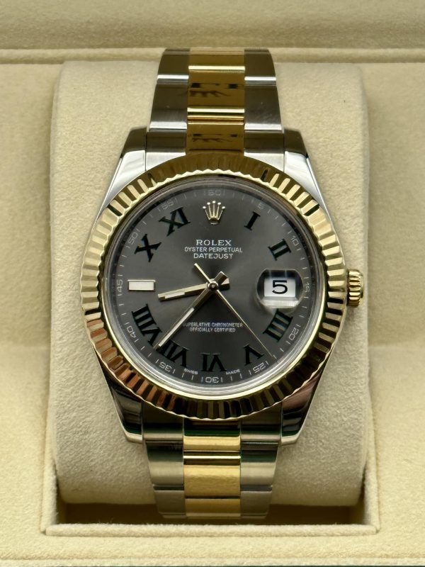 2016 Rolex Datejust 41mm 116333 Two-Tone Oyster Wimbledon Dial for sale