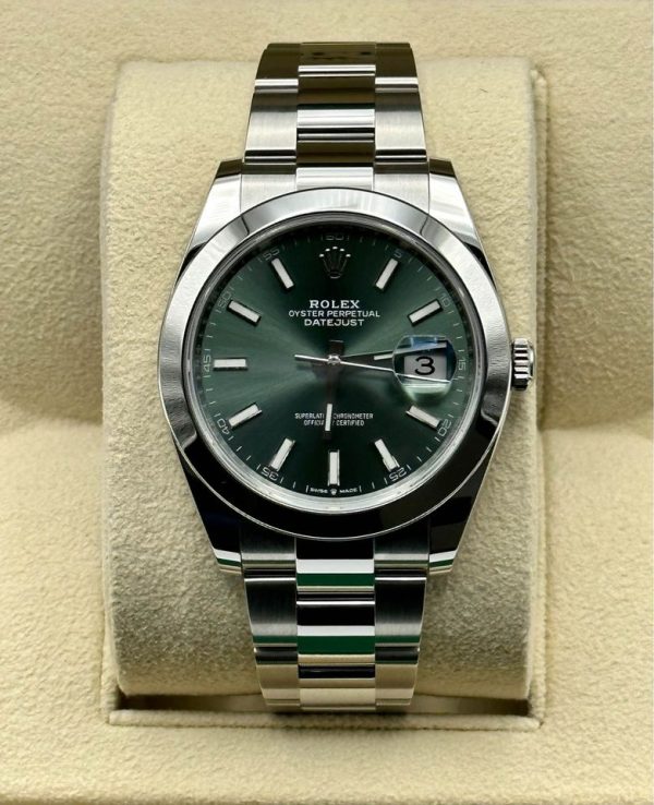 2023 Rolex Datejust 41mm 126300 Oyster Green Dial (Unworn) (No. 2 of 5) for sale