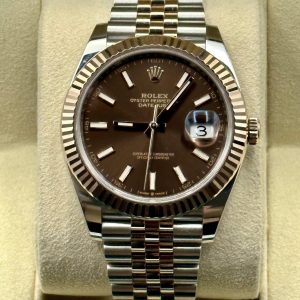 2020 Rolex Datejust 41mm 126331 Two-Tone Rose Gold Chocolate Dial for sale