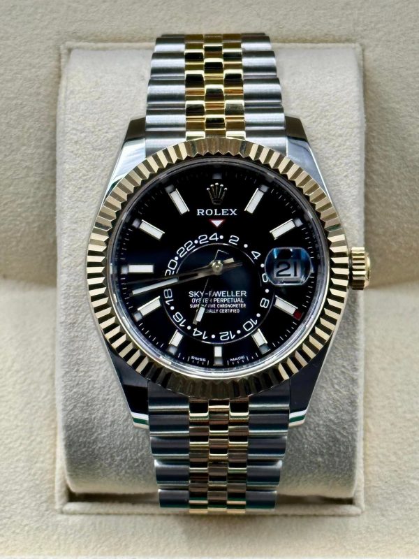 2021 Rolex Sky-Dweller 42mm 326933 Two-Tone Jubilee Black Dial for sale