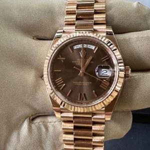 Rolex Day-Date 40mm 228235 Presidential Rose Gold Chocolate Dial for sale
