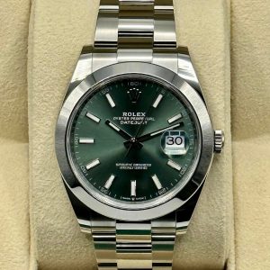 2023 Rolex Datejust 41mm 126300 Oyster Green Dial (Unworn) (No. 4 of 5) for sale