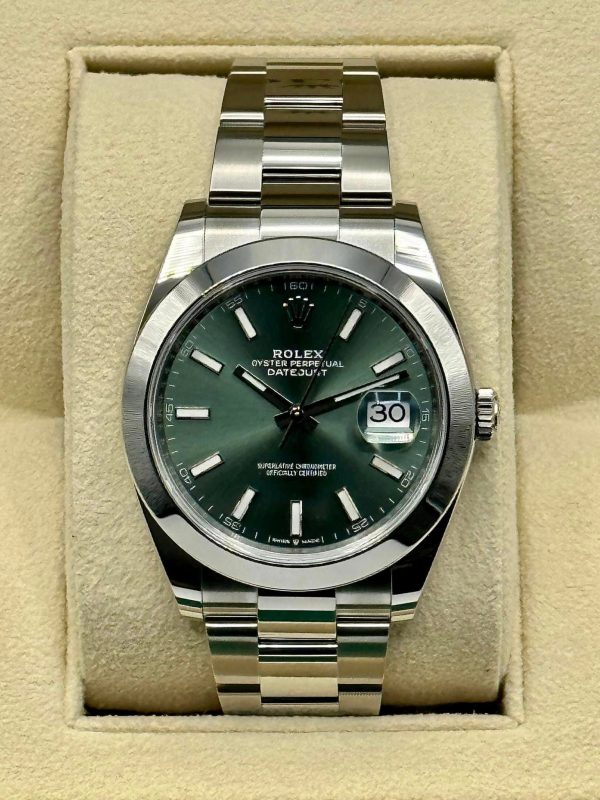 2023 Rolex Datejust 41mm 126300 Oyster Green Dial (Unworn) (No. 4 of 5) for sale