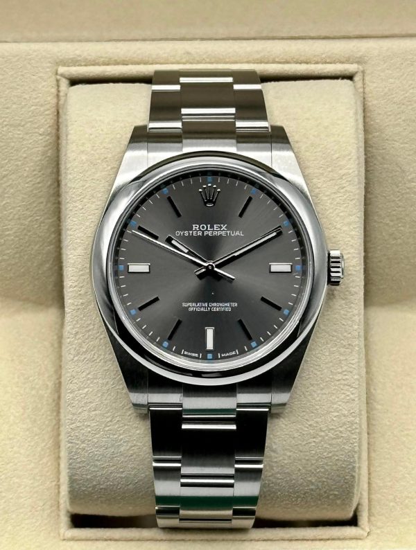 2017 Oyster Perpetual 39mm 114300 Grey Dial for sale