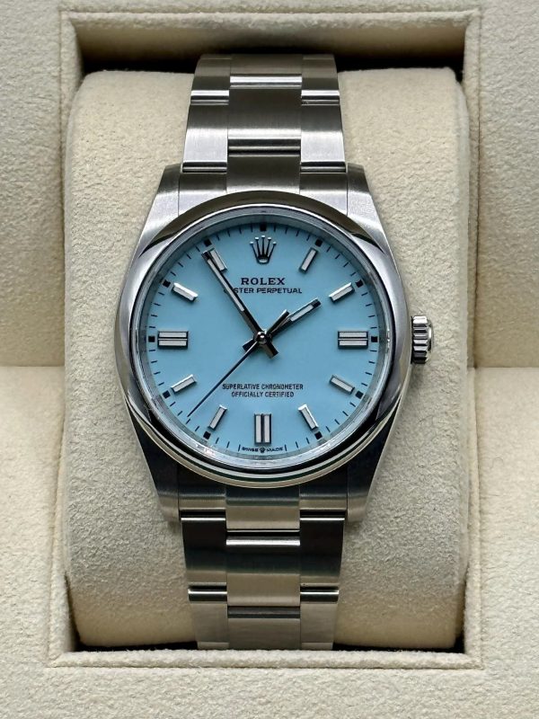 2022 Rolex Oyster Perpetual 36mm 126000 Tiffany Blue Dial for sale