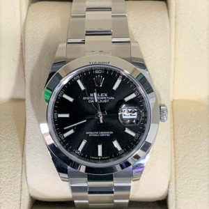 2021 Rolex Datejust 41mm 126300 Oyster Black Dial for sale