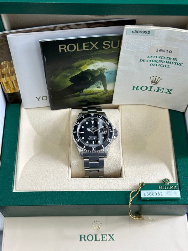 1989 Rolex Submariner Date 40mm 16610 Stainless Steel Black Dial for sale