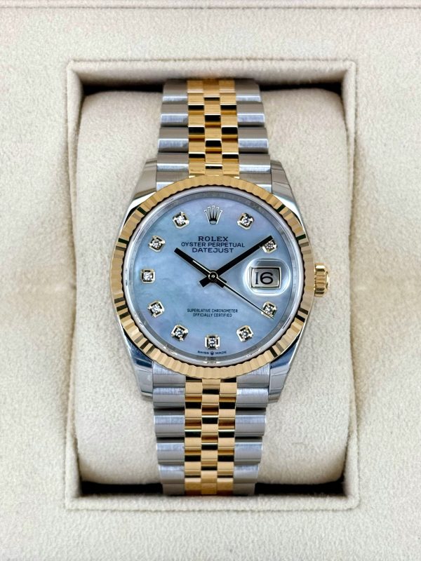 2024 Rolex Datejust 36mm 126233 Mother of Pearl Diamond Dial (Unworn) for sale