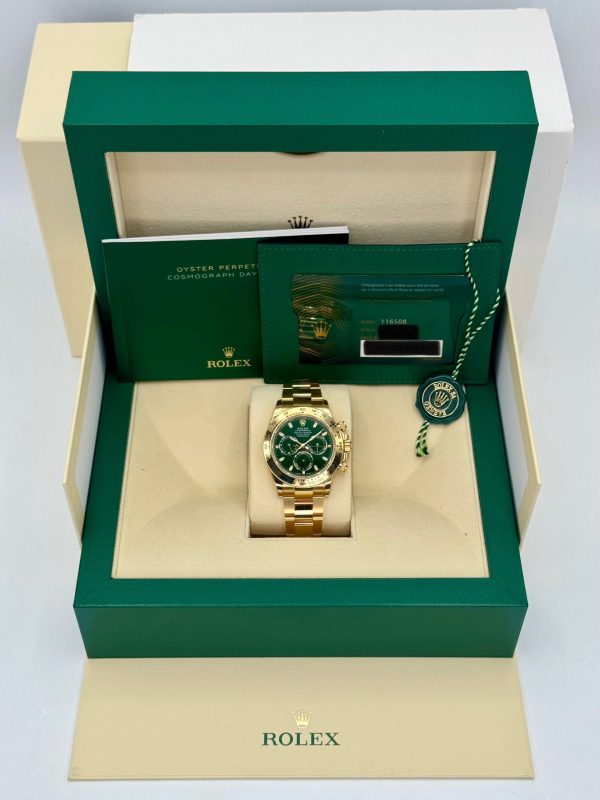 2023 Rolex Daytona “John Mayer” 40mm 116508 Yellow Gold Green Dial for sale