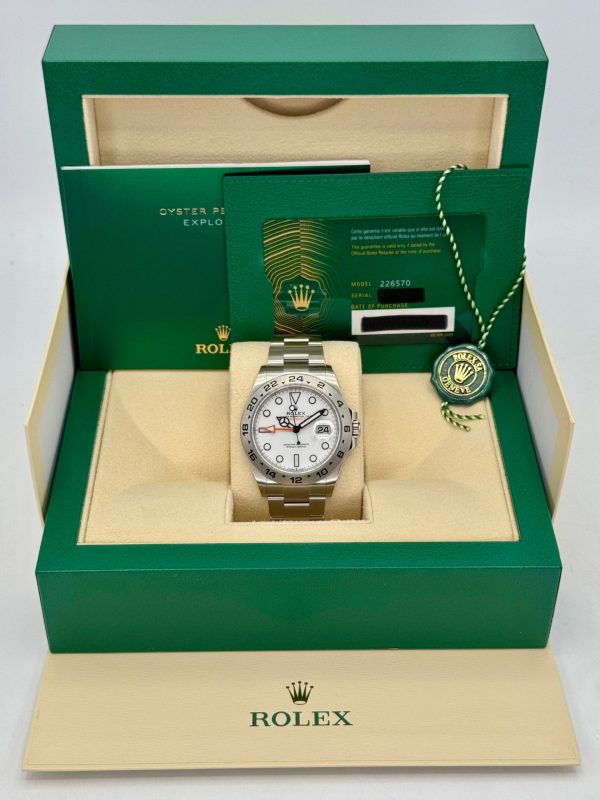 2025 Rolex Explorer II 42mm 226570 Polar White Dial (Unworn) (No. 1 of 4) for sale