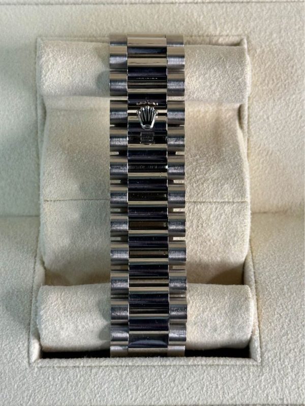 2013 Rolex Day-Date 41mm 218239 White Gold Jubilee Silver Stick Dial for sale
