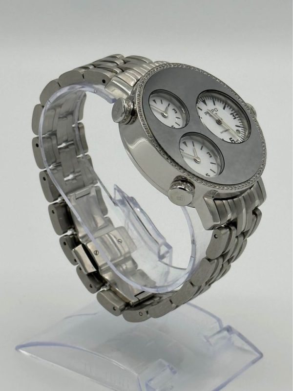 Pippo Perez Lifetime 43mm 012-0351 Pave Diamond Bezel White Dials for sale