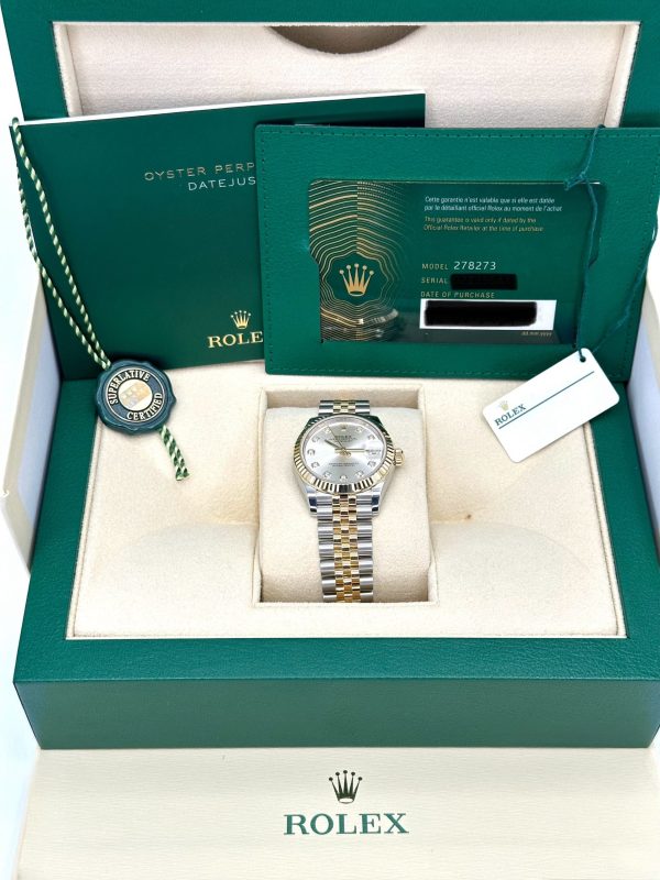 2024 Rolex Lady Datejust 31mm 278273 Two-Tone Silver Diamond Dial (Unworn) (No. 2 of 2) for sale