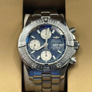 2004 Breitling Superocean Chrono. II 42mm A13340 Blue Dial for sale