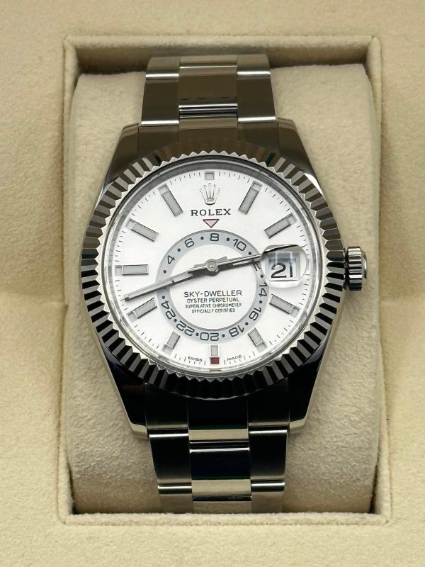 Rolex Sky-Dweller 42mm 326934 Stainless Steel Oyster White Dial (No. 1 of 2) for sale