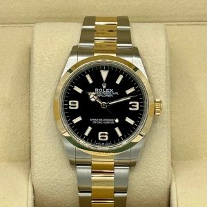 2021 Rolex Explorer 36mm 124273 Two-Tone Black Dial for sale