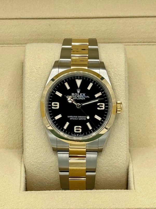 2021 Rolex Explorer 36mm 124273 Two-Tone Black Dial for sale