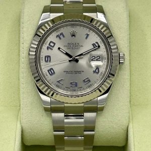 2012 Rolex Datejust II 41mm 116334 Oyster Silver Numerical Dial for sale