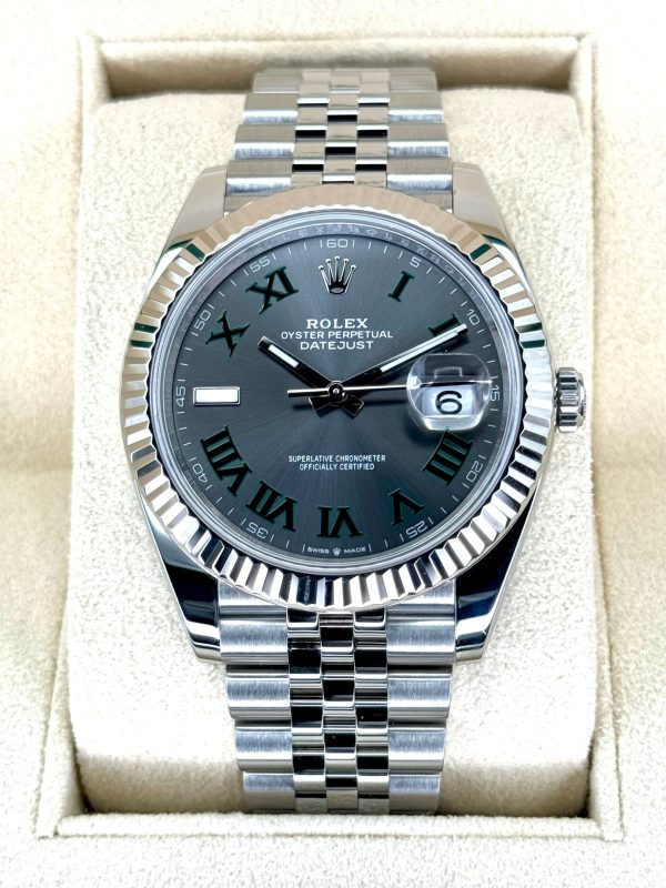 2023 Rolex Datejust 41mm 126334 Stainless Steel Jubilee Wimbledon Dial for sale