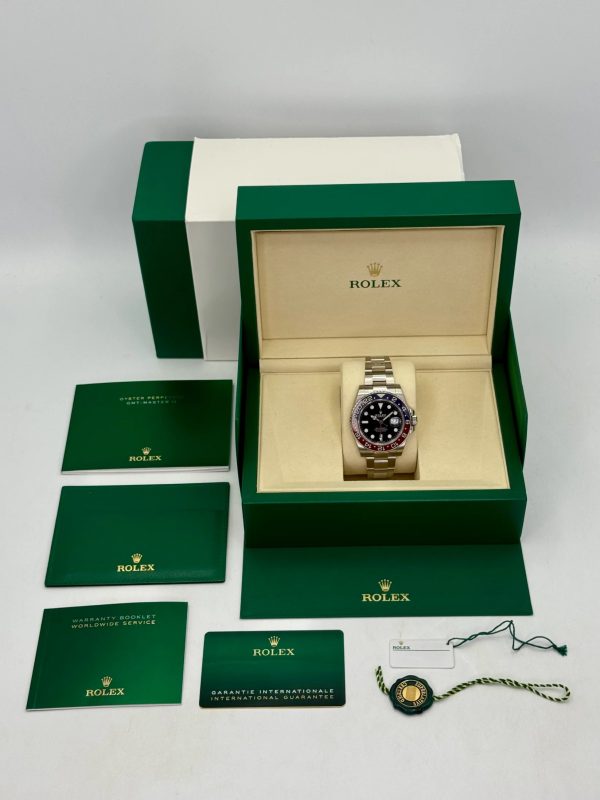 2026 Rolex GMT-Master II “Pepsi” 40mm 126710BLRO Stainless Steel Oyster Bracelet Black Dial (Unworn) for sale