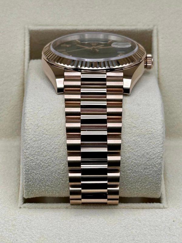 2022 Rolex Day-Date 40 228235 Rose Gold Olive Dial Arabic Calendar (Unworn) for sale
