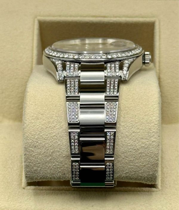Rolex Datejust 41mm 126300 Diamonds Oyster Black Stick Dial for sale