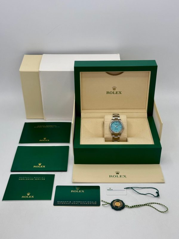2021 Rolex Oyster Perpetual 31mm 277200 Turquoise Tiffany Blue Dial for sale