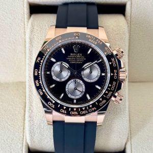 2024 Rolex Daytona 40mm 126515LN Rose Gold Oysterflex Black Dial Dial (Unworn) for sale