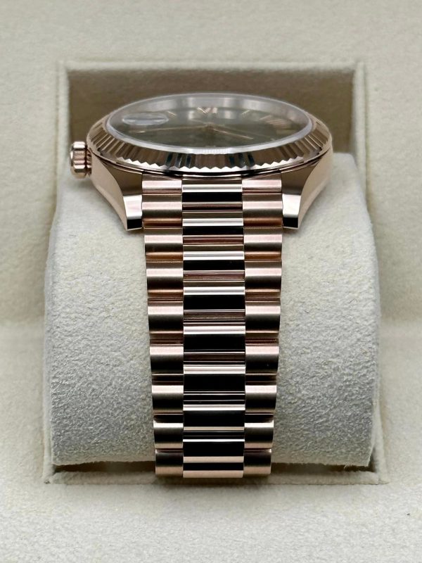 2022 Rolex Day-Date 40 228235 Rose Gold Olive Dial Arabic Calendar (Unworn) for sale