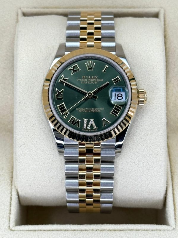 2023 Rolex Lady-Datejust 31mm 278273 Two-Tone Jubilee Green Dial (Unworn) for sale