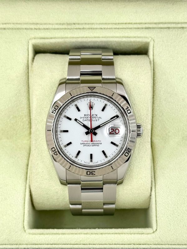 2005 Rolex Datejust Turn-O-Graph 36mm 116264 Oyster White Dial for sale