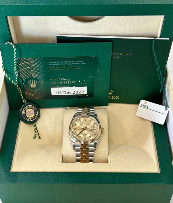 2022 Rolex Datejust 36mm 126233 Two-Tone Jubilee Champagne Dial for sale
