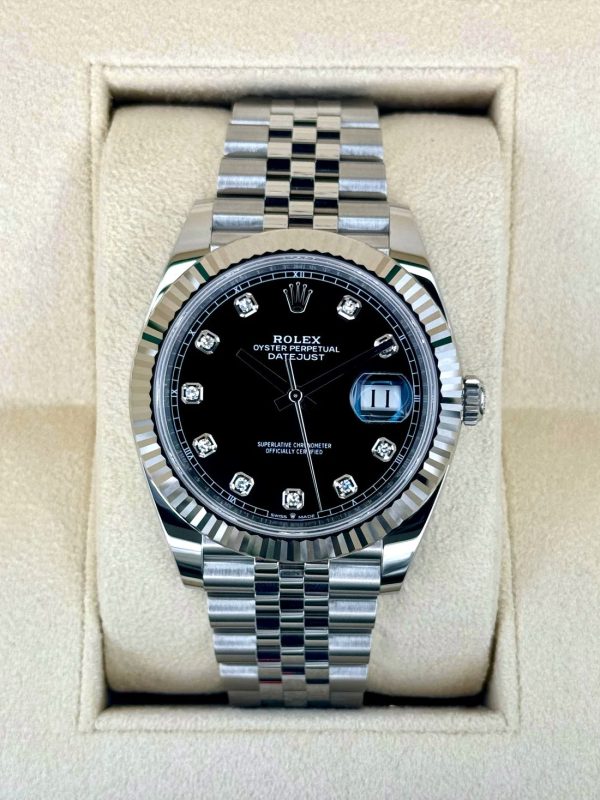 2025 Rolex Datejust 41mm 126334 Jubilee Black Diamond Dial (Unworn) for sale