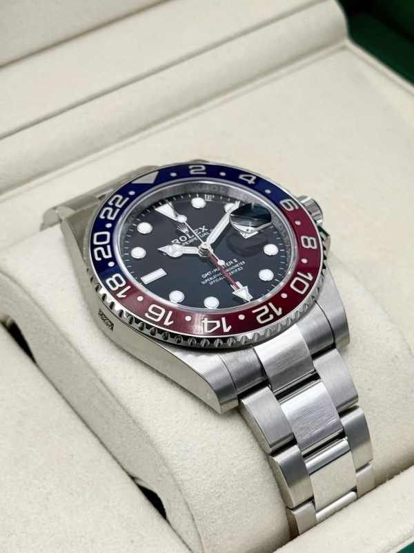 2026 Rolex GMT-Master II “Pepsi” 40mm 126710BLRO Stainless Steel Oyster Bracelet Black Dial (Unworn) for sale