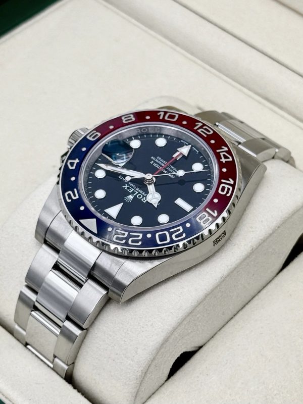2026 Rolex GMT-Master II “Pepsi” 40mm 126710BLRO Stainless Steel Oyster Bracelet Black Dial (Unworn) for sale