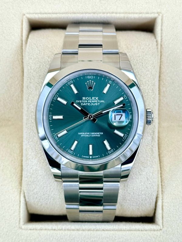 2024 Rolex Datejust 41mm 126300 Oyster Green Dial (Unworn) for sale