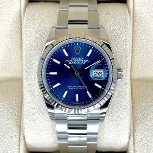 2024 Rolex Datejust 36mm 126234 Stainless Steel Oyster Blue Dial (Unworn) for sale