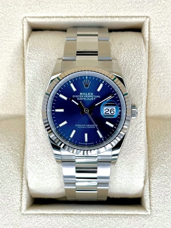 2024 Rolex Datejust 36mm 126234 Stainless Steel Oyster Blue Dial (Unworn) for sale